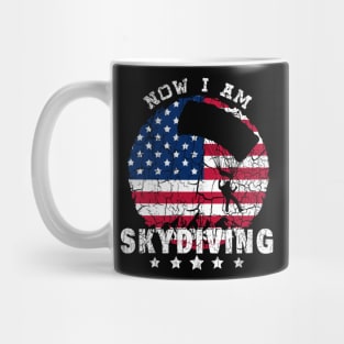 US Retro Vintage Skydiver Skydiving Parachuting Skydive Gift Mug